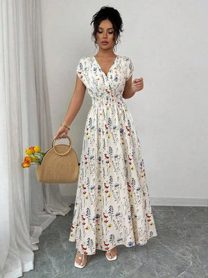 White floral, front view