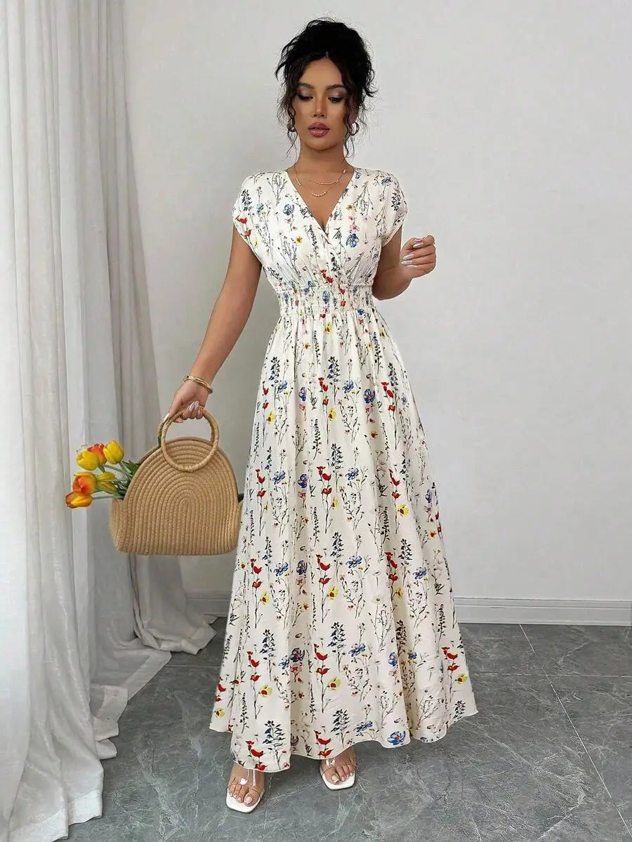 White floral, front view