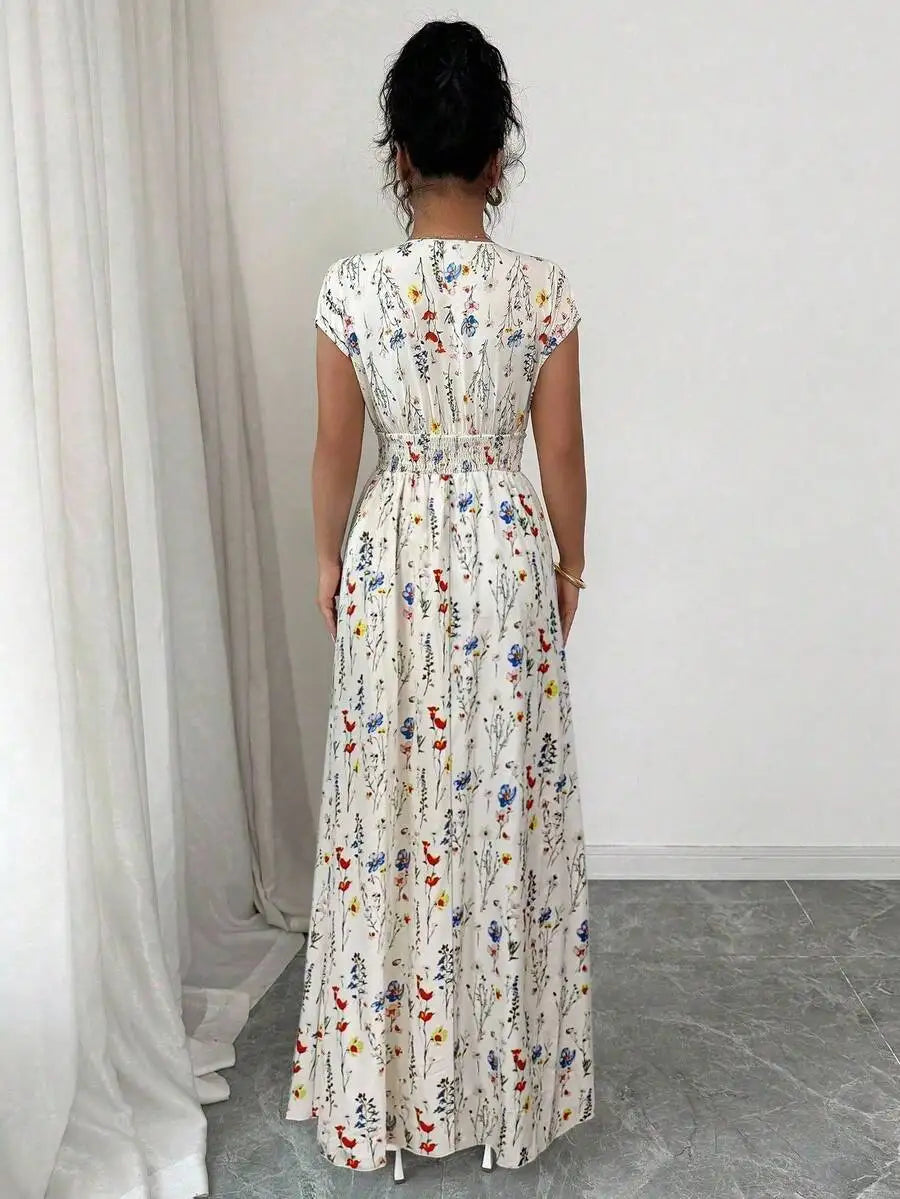 White floral, back view