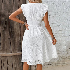 White, back view